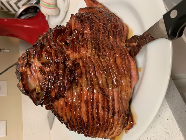 Spiral glazed holiday ham
